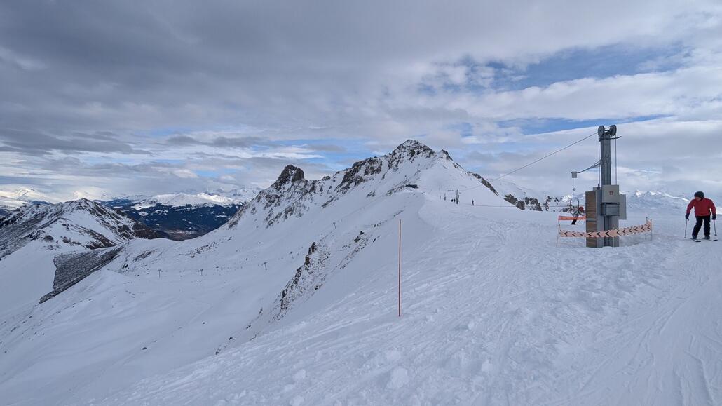Weiter per Seillift in Richtung vorher abgesprochenem Freeride Riondet