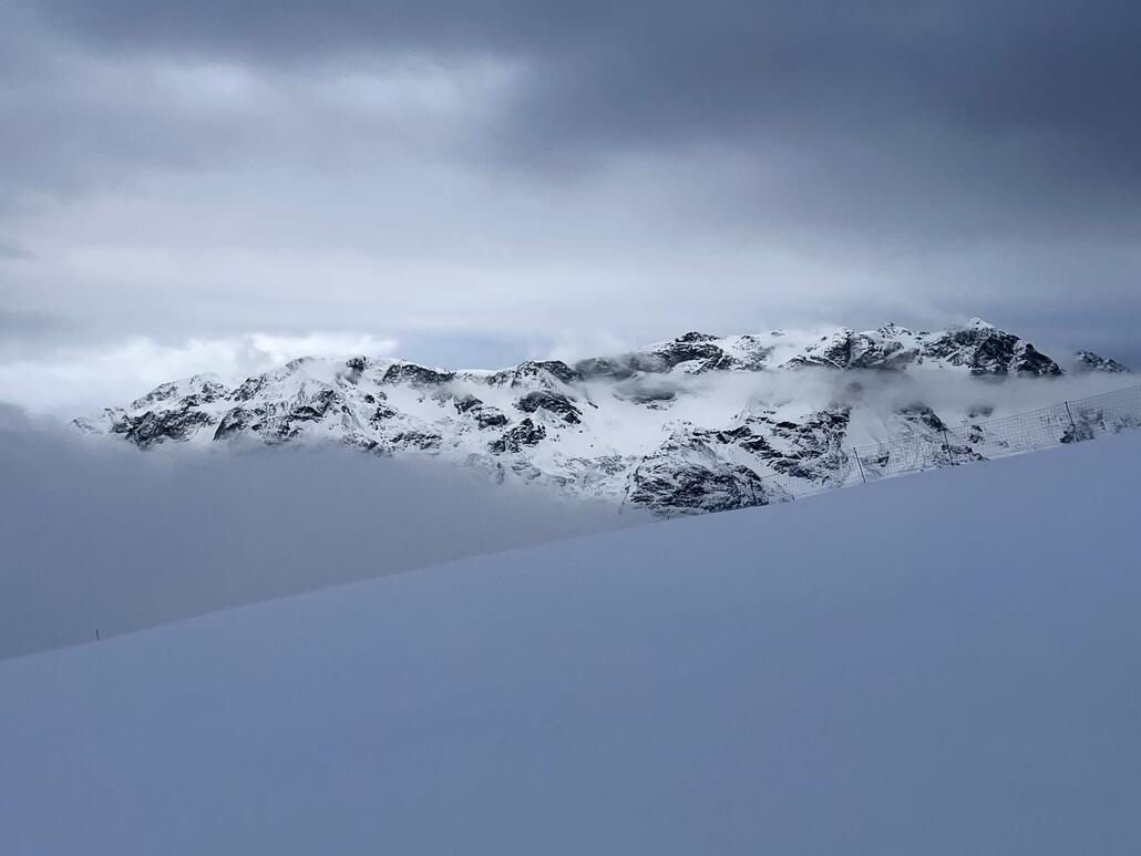 Schön siehts ja aus, aber bitter kalt wirds mit dem Wind und Schneetreiben. Zeit nach Hause zu gehen.