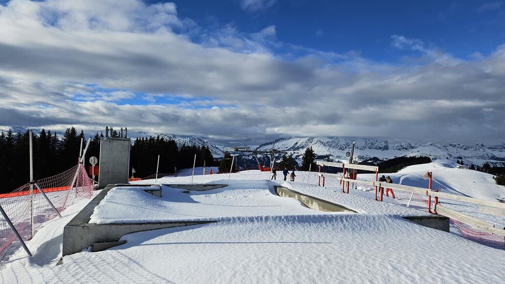 Bereits erstellter Rohbau Bergstation