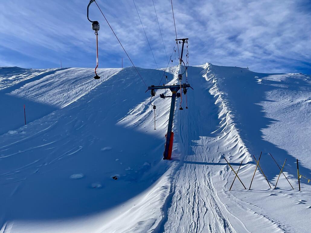 Der Wind ist allerdings sehr spürbar und sichtbar