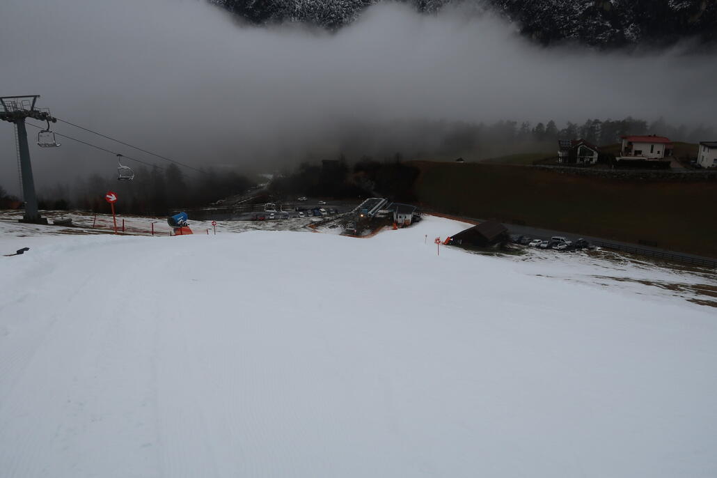 Letzter Hang der Talabfahrt