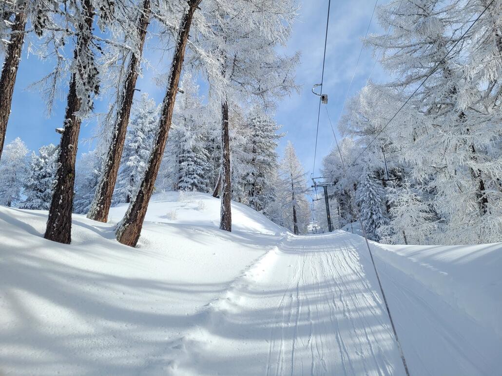 Winterwonderland an oberen Schlepplift
