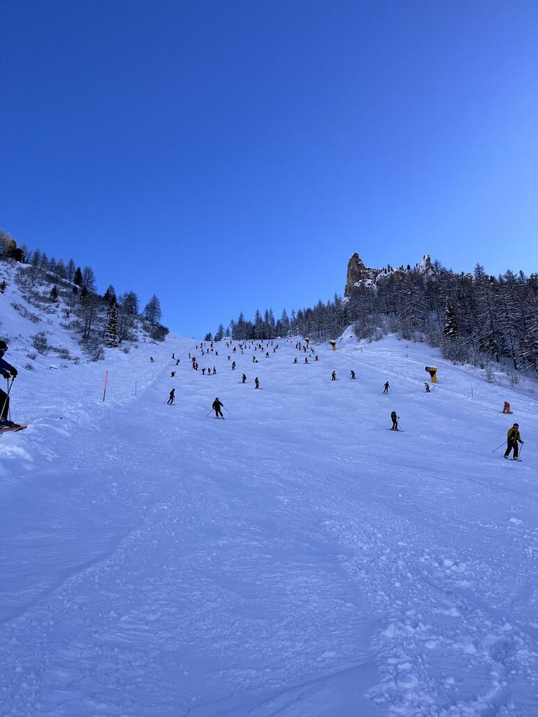 Piste zwischen dem Lift 3 und 9.