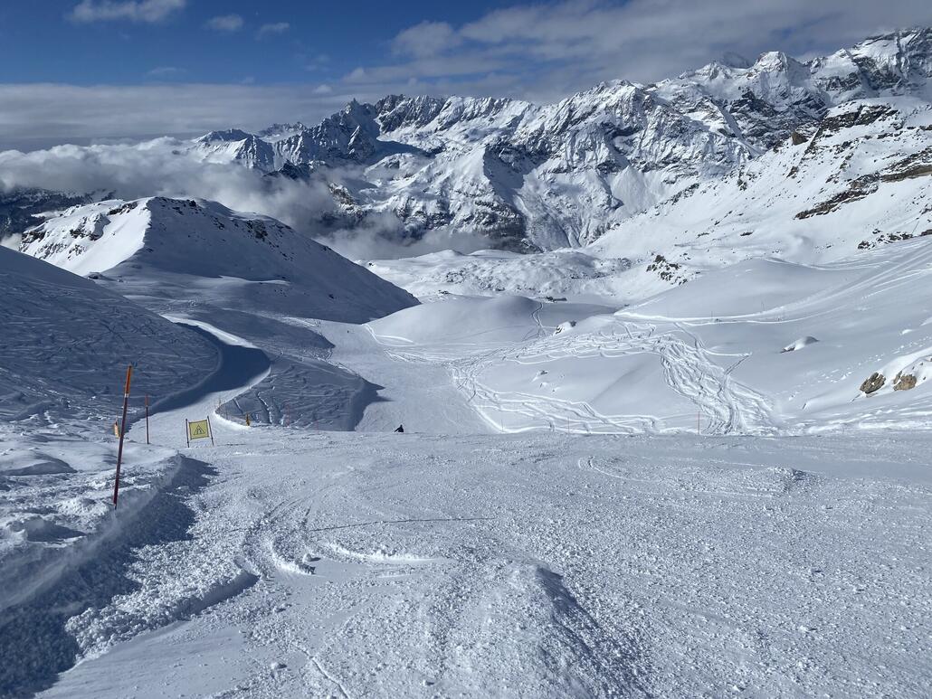 Am Bec Carré sind endlich meine geliebten roten Pisten 5 und 6 geöffnet. Herrlich hier die 6.