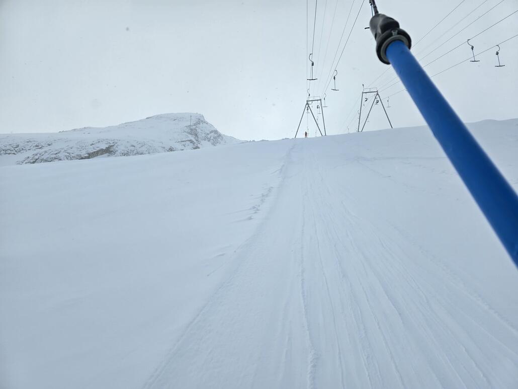 Im Schlepplift Allalin II/III