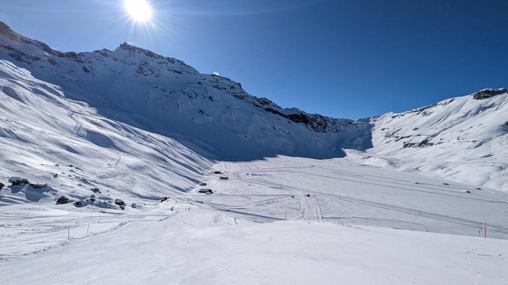 Piste am kürzeren Schlepplift