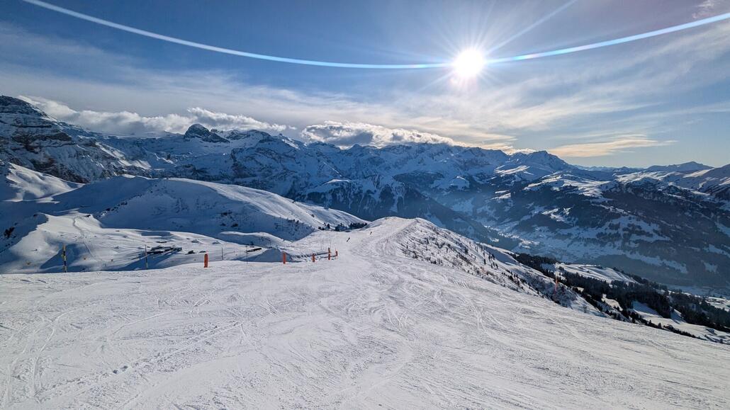 Auch die Pisten am Lavey Zerfahren