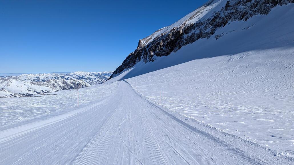 Dann zur Red Run, wo man oben Schwung braucht