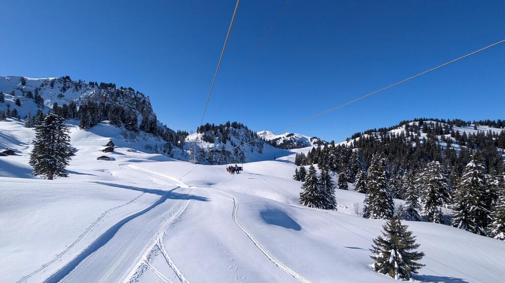 Wäre vielleicht wirklich etwas flach für eine Ski Verbindung