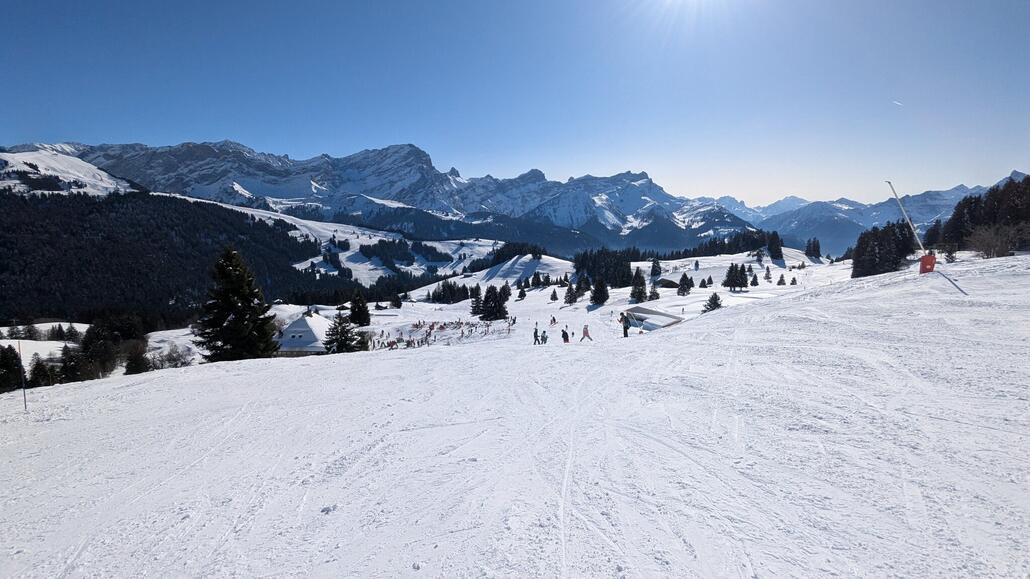 Abfahrt in Richtung Sector Gryon