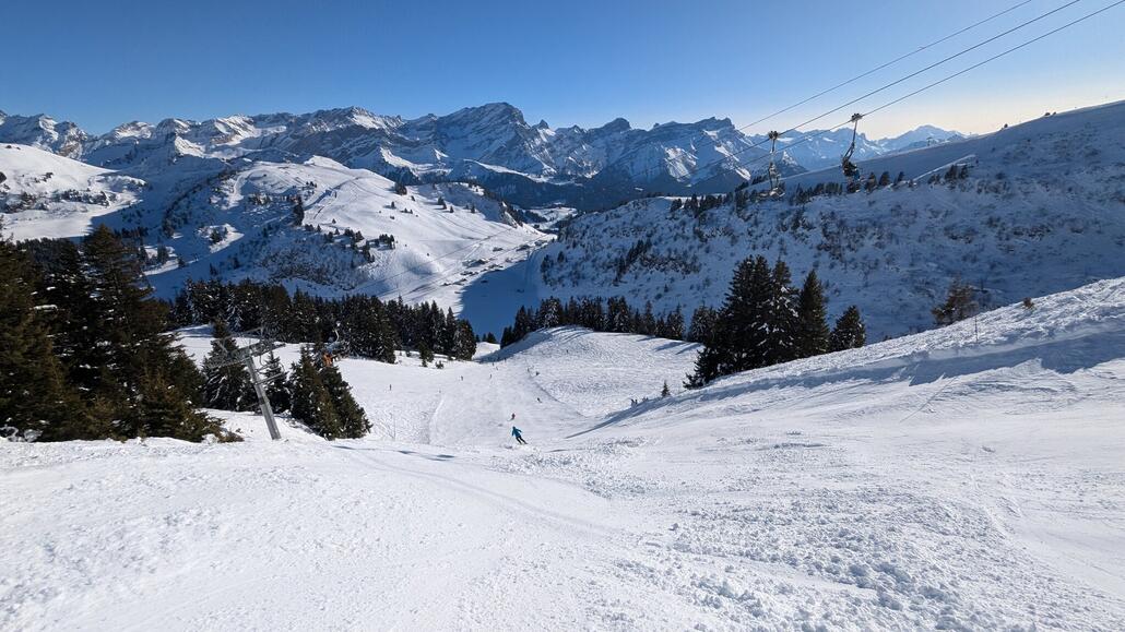 Schwarze Piste hier wie in Frankreich, nicht jeden Tag präpariert