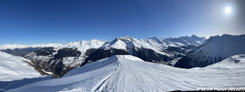 Panorama von Pisten Artzinol/Vendes