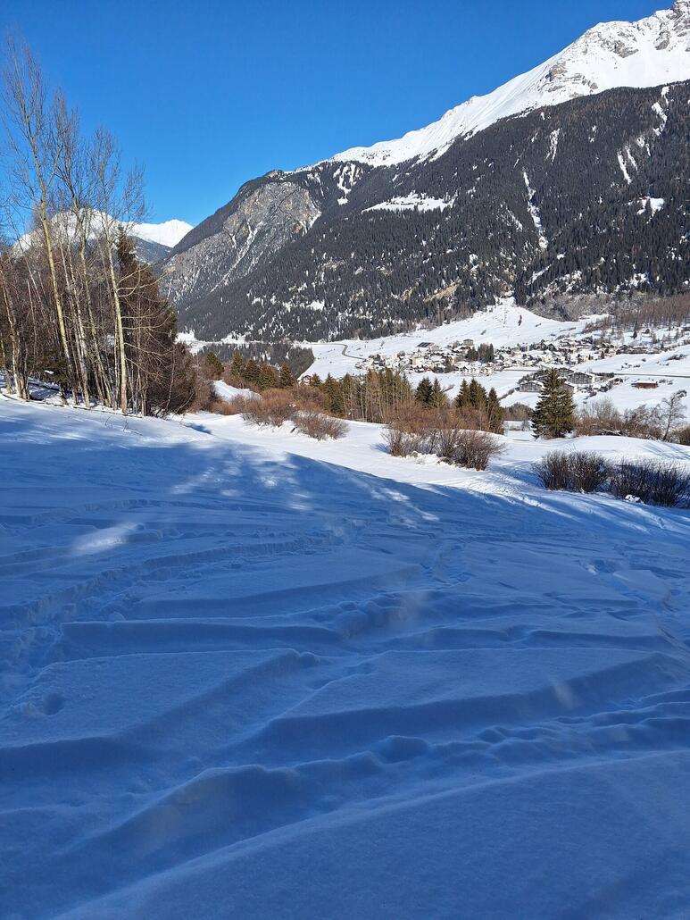 Mittlerer Teil durch den Wald.