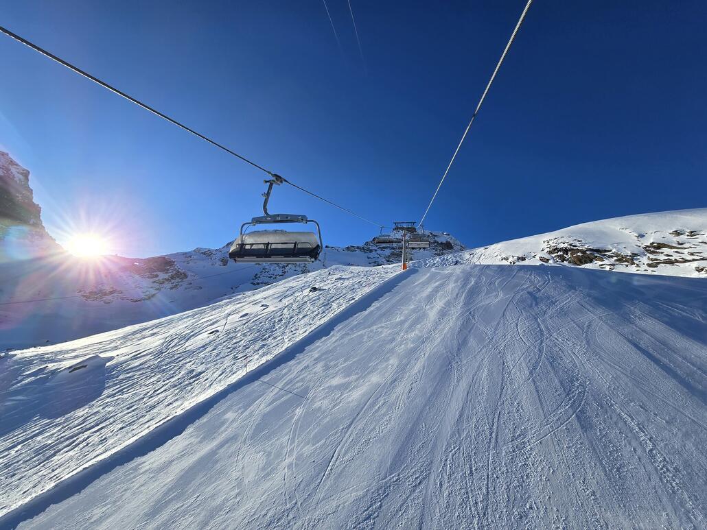 In der KSB Morenia am Morgen bei besten Verhältnissen.