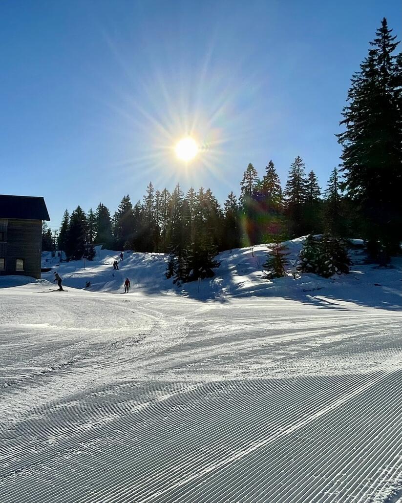 Super Pistenbedingungen am morgen.