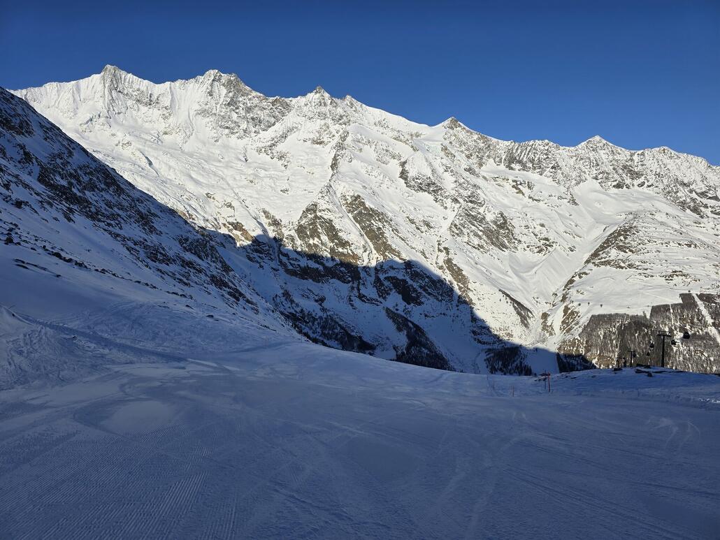 Super schöne und leere Piste am Plattjen.