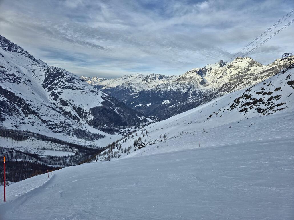 Letzte Fahrt auf der Piste 4a "Ritzi" gegen 16:30