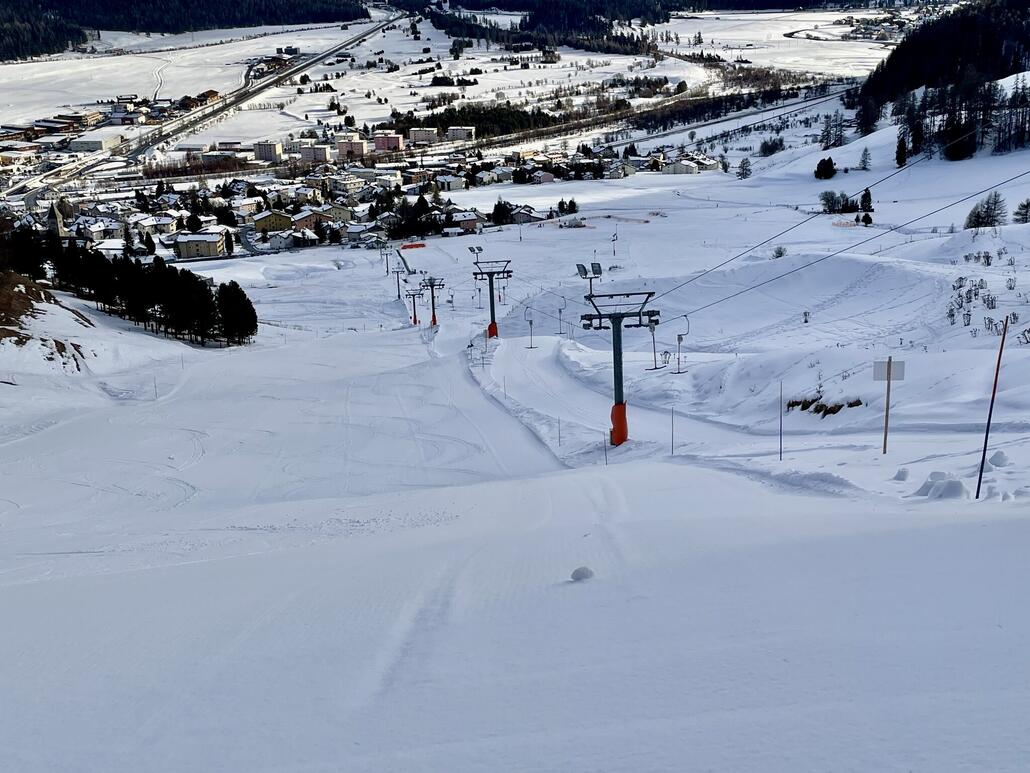 Tolle Carvingpiste und gut zum lernen.