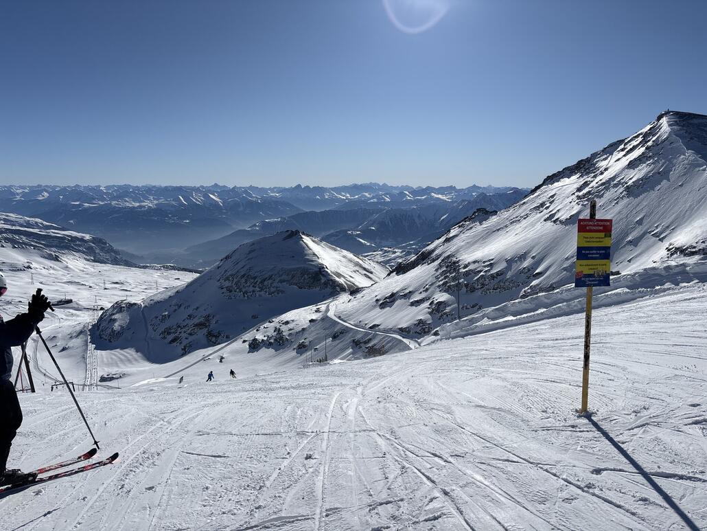 Auf dem Vorab. Es ist eisig kalt
