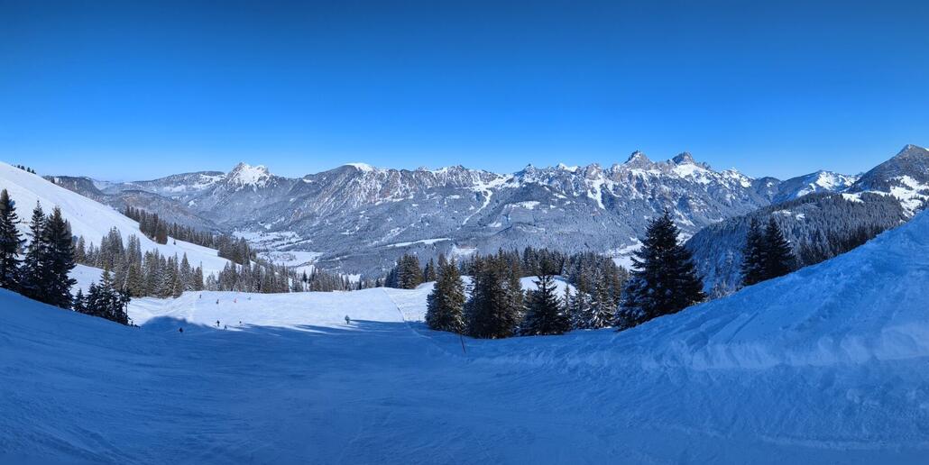 Von oben gesehen rechte Piste