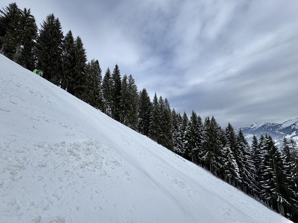 Hochbühlabfahrt steiler Abschnitt