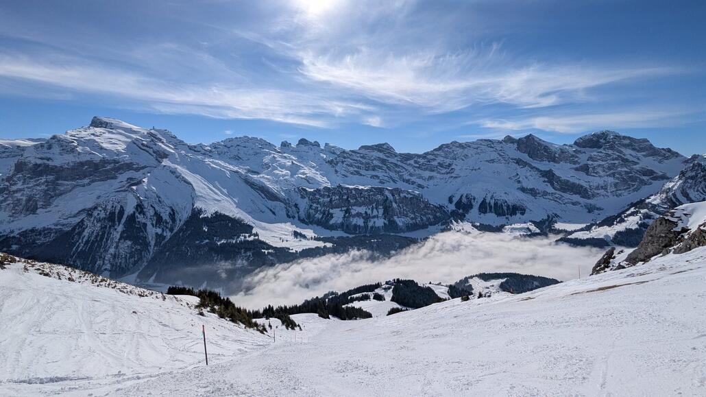 Schwarze Sonnenpiste vom Schlepplift aus