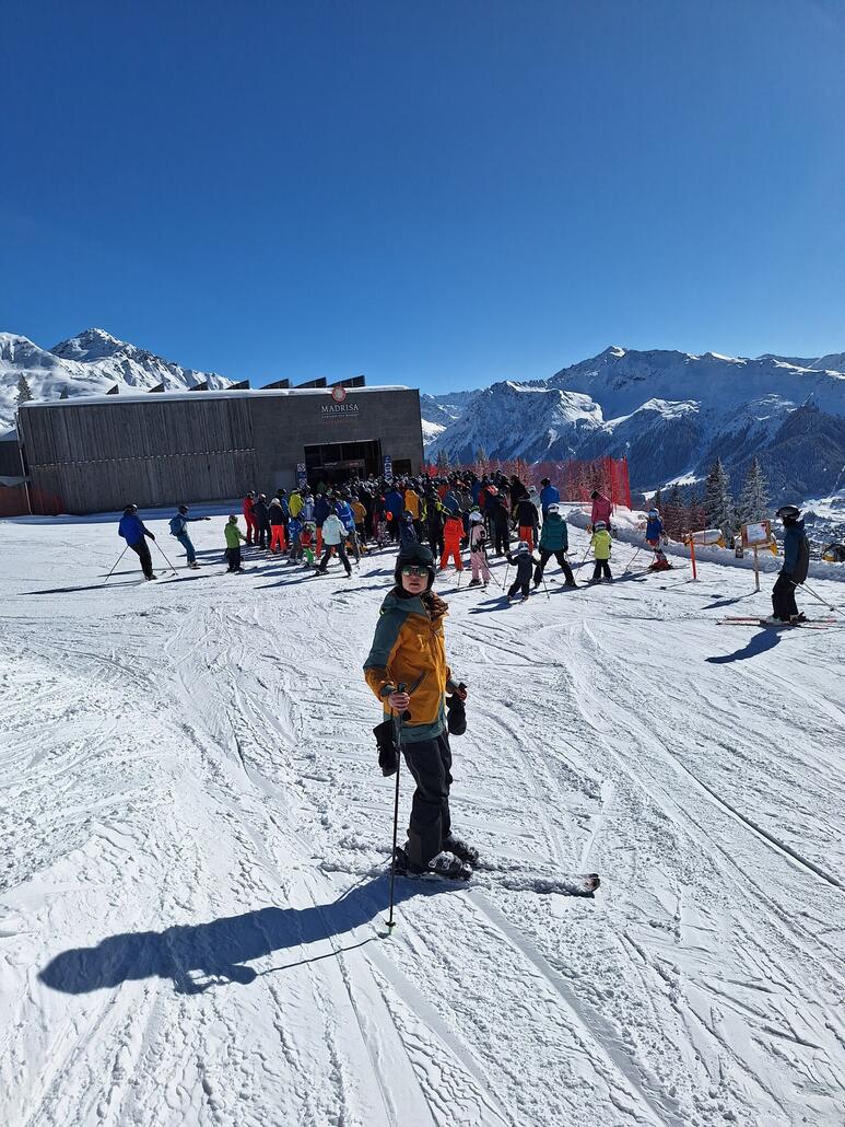 Warteschlange nach dem Mittagessen