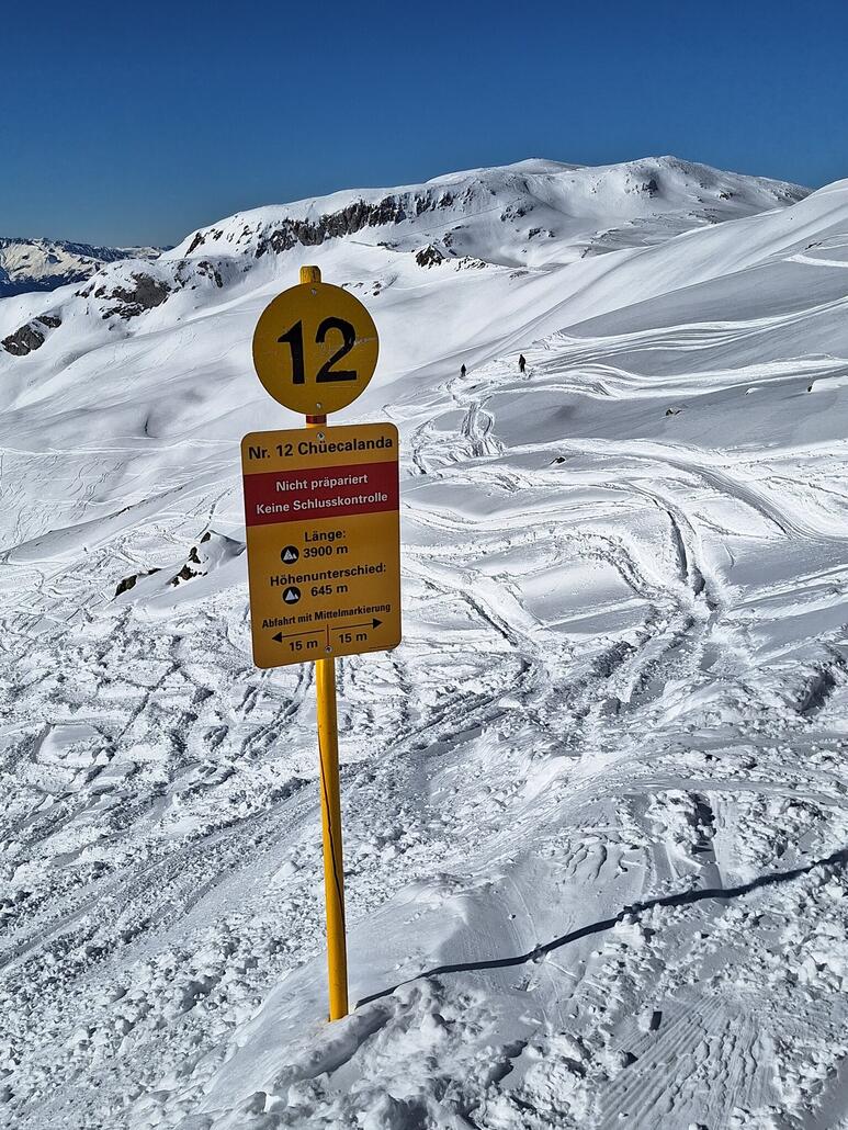 Abfahrtsroute 12 - Chüecalanda