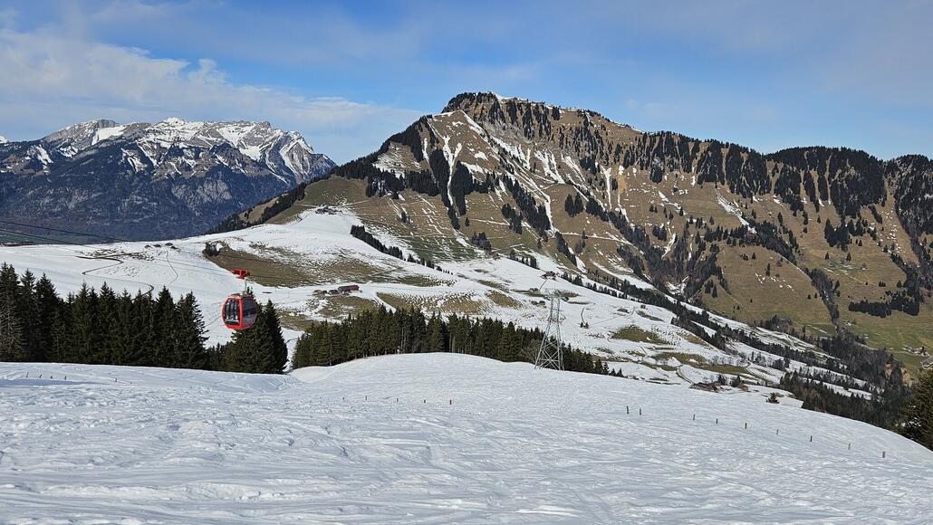 Direkte Abfahrtsvariante, bzw. alte Skipiste