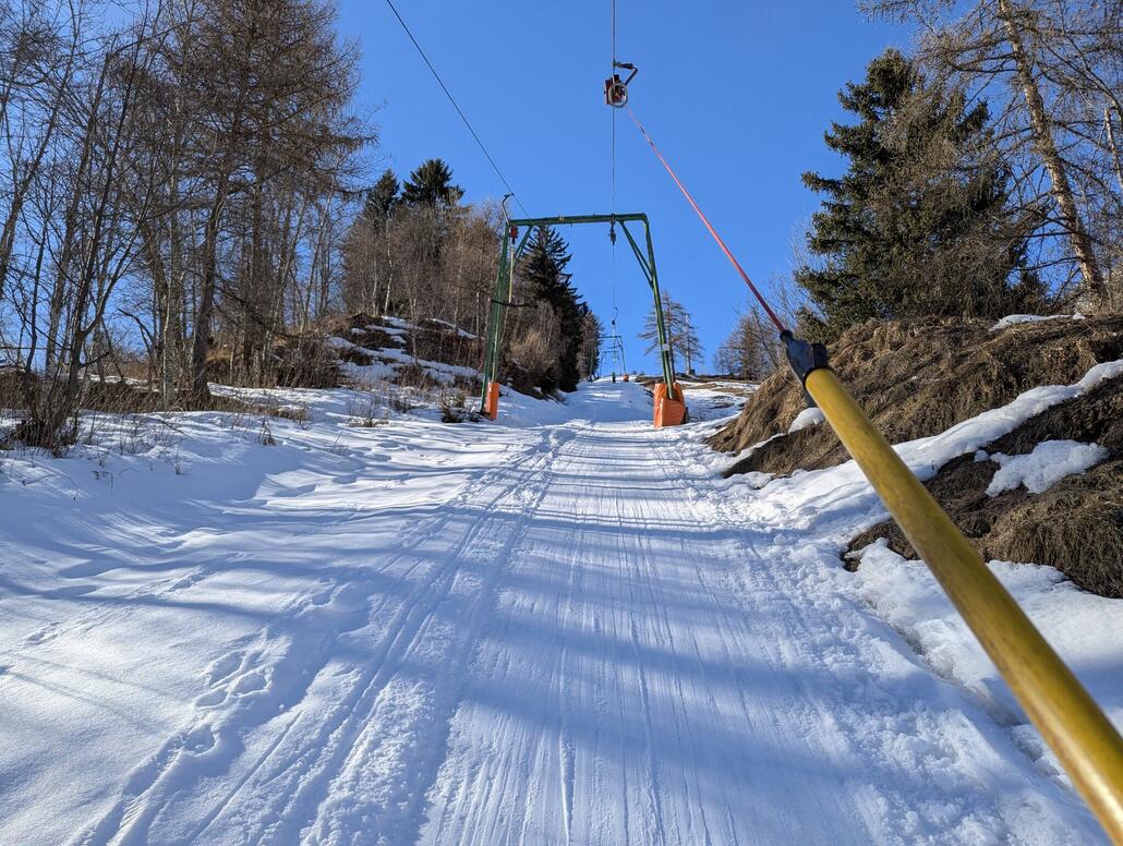 Oberer Teil der steilen Trasse