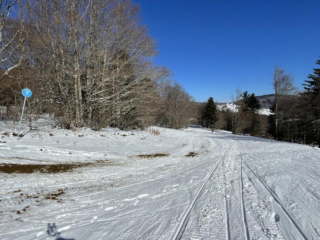 Die unbeschneiten Pisten waren zu aber inoffiziell fahrbar.