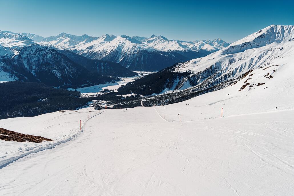 Morgendliche tolle Pisten an Schwarzseealpbahn.