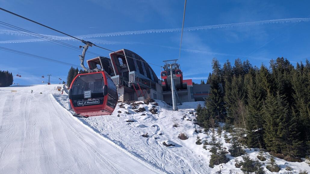 Gleich geht's rüber per G Link in Richtung Flachau