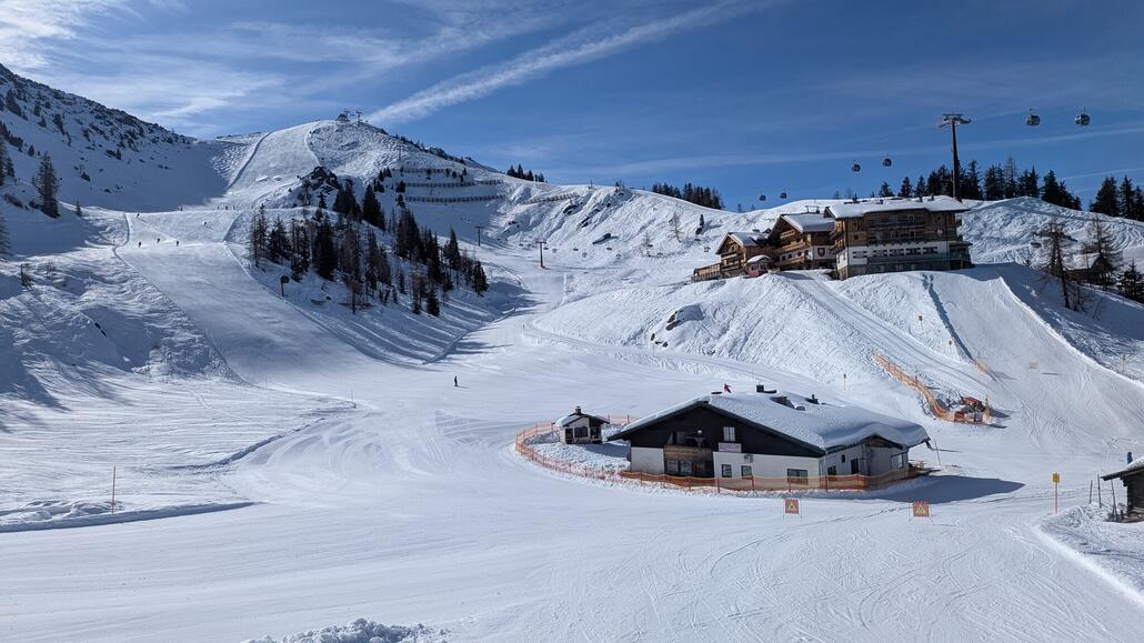 Der einzige richtige "Berg" im Kernskigebiet, am Topliner