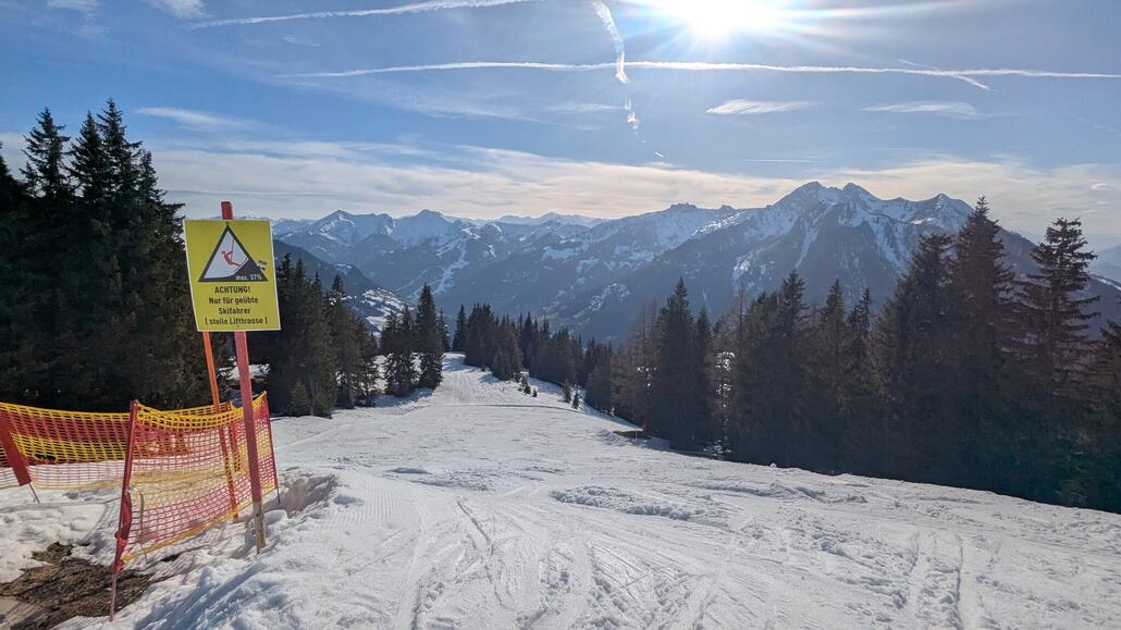Zum Schluss hat es zeitlich sogar noch gereicht um bis zum ganz hinten liegenden Schlepplift Stegbach zu fahren! Toll solche abgelegenen Bereiche!