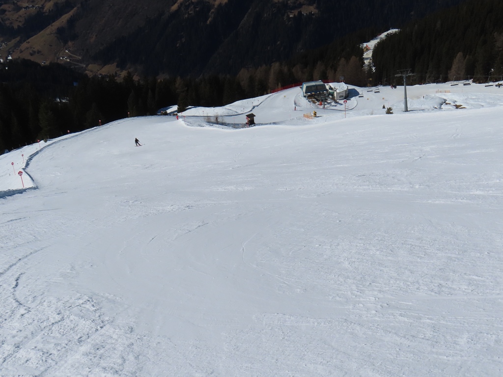 Piste zur Talstation der Rossmoosbahn