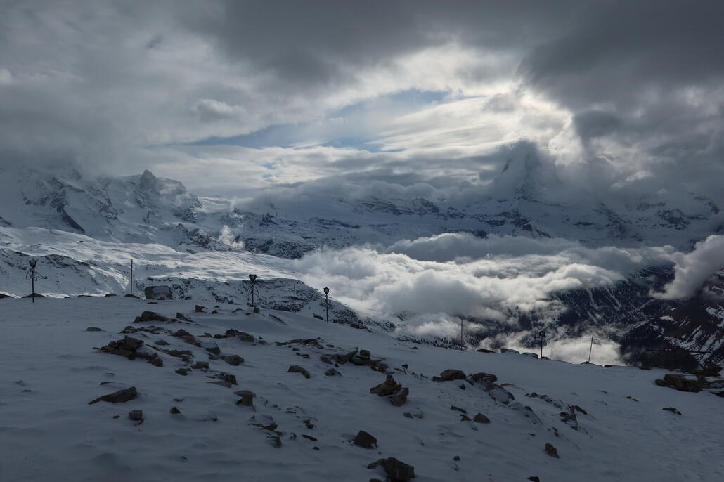 Tolle Stimmung am Nachmittag, nachdem ich gerade noch die letzte Gondel aufs Rothorn erreicht habe