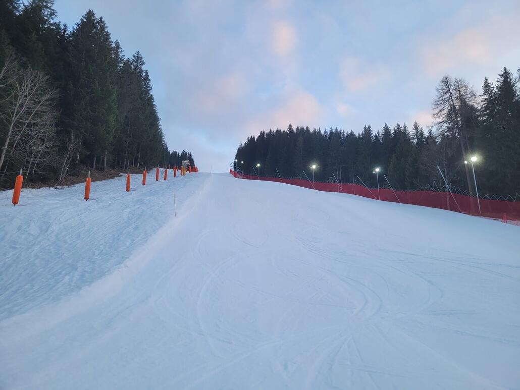 Es ist eine enorm spassige Sulzschlacht. Ausser mir sind vielleicht 10 Leute da