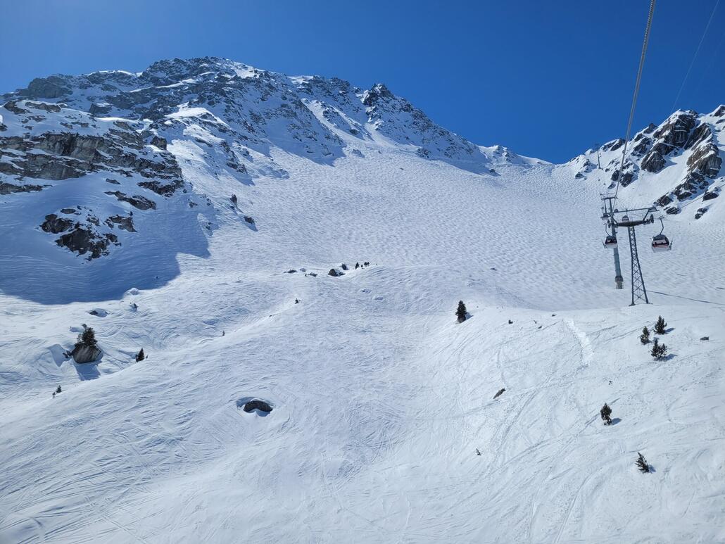 Chassoureroute. Immer wieder beeindruckend diese Schneeschüssel