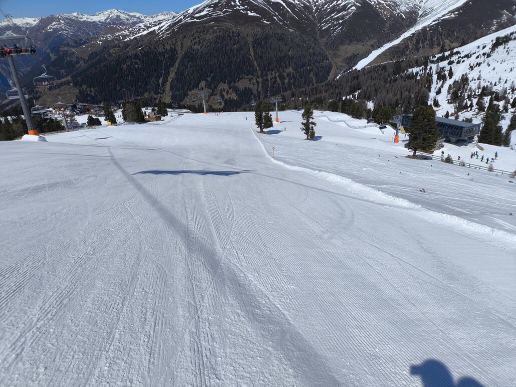 Nach 3 Runden in der Goldseebahn noch für 4 Runden die Zirmbahn gefahren 14.36 Uhr