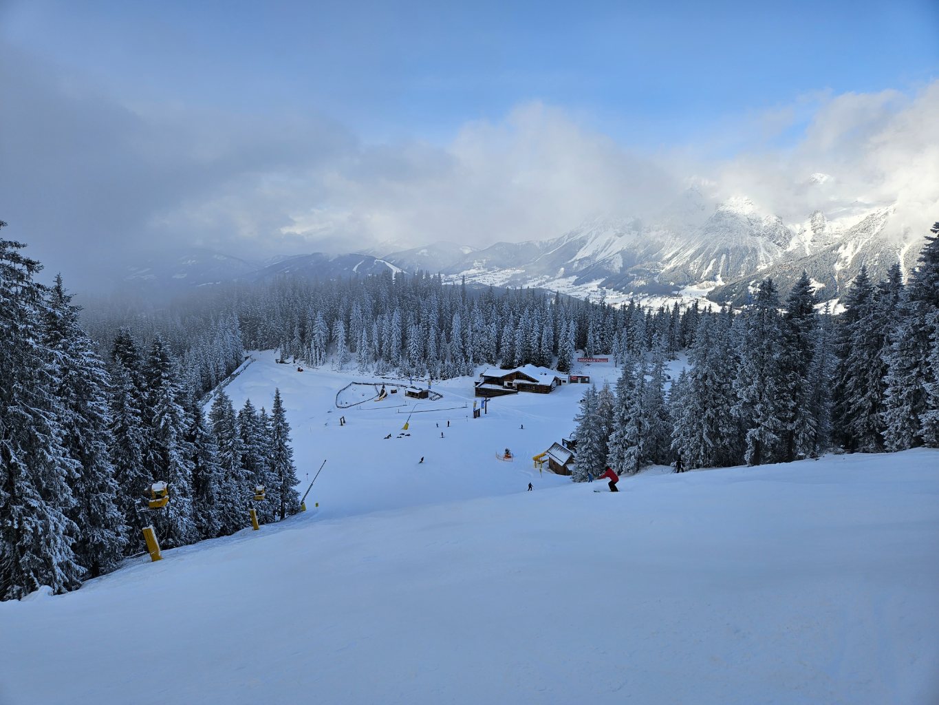 Schon etwas hügelig aber dafür schön winterlich.