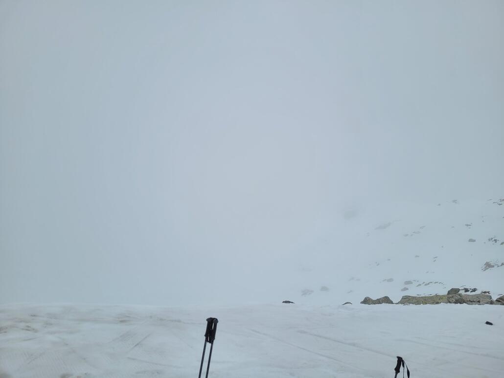 Am späten Vormittag zog oben leider der Nebel rein