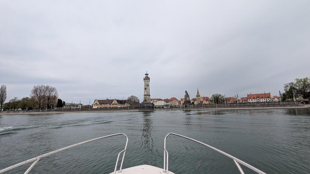 Angekommen vor der Insel Lindau