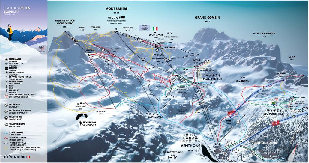 Pistenplan Venthône
