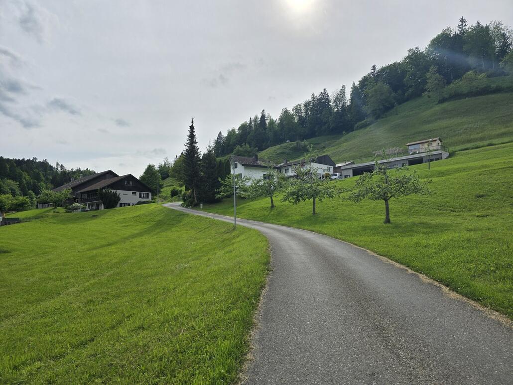 Start des letzten Anstiegs des Tages hoch ins Ghöch