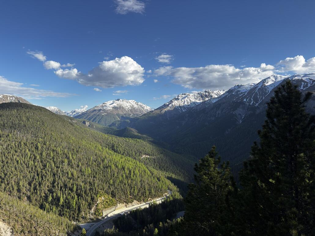 Die Aussicht von unserem Schlafplatz.