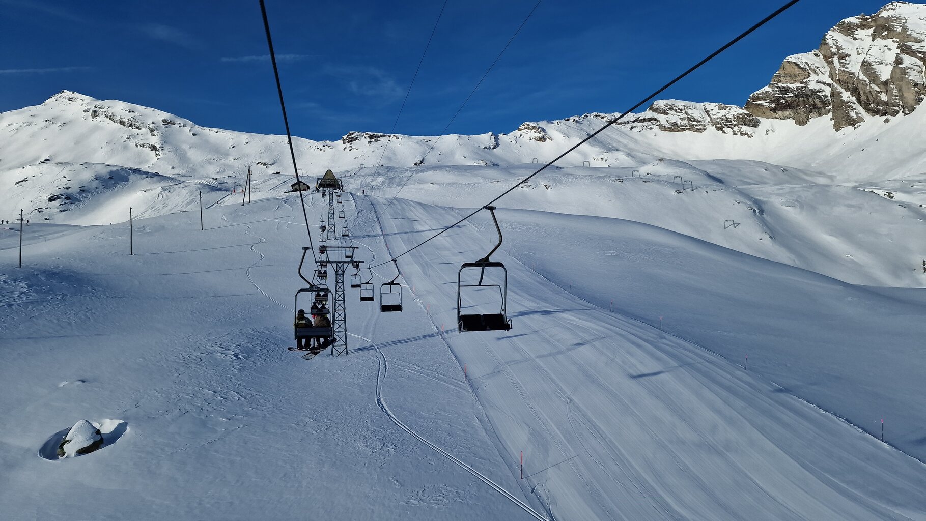 Sesselbahn Pan de Zucher mit direkter Abfahrt.