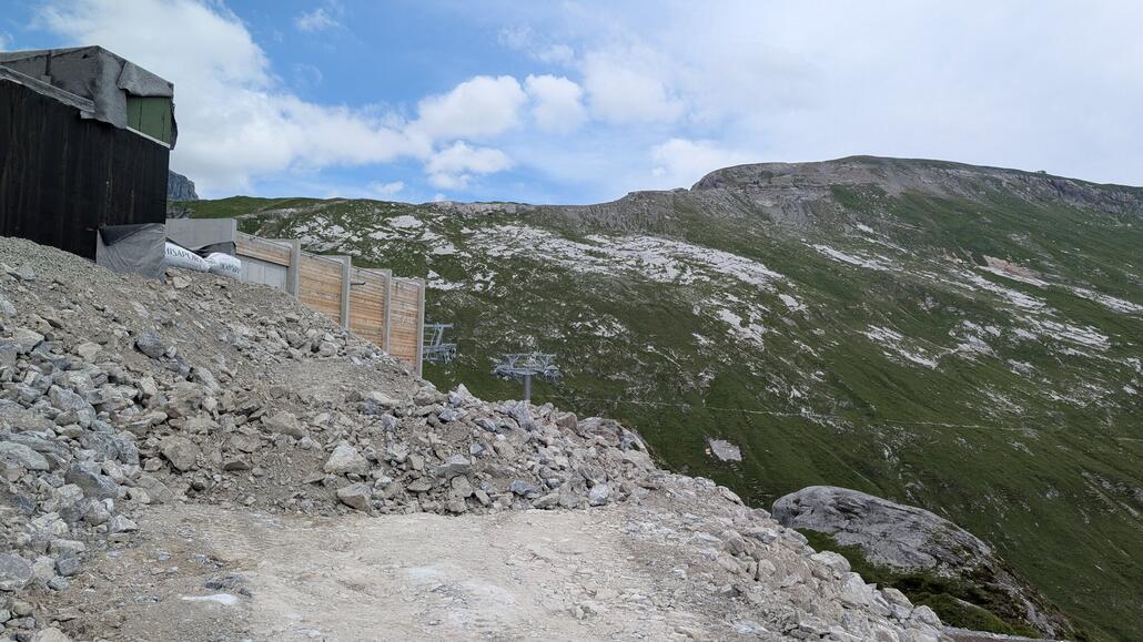 Im Bau befindliche Sektion in Richtung Cassons