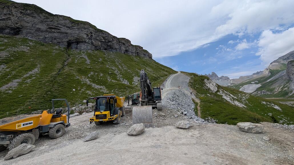 Auch die Piste am der Segnes Hütte wird modelliert