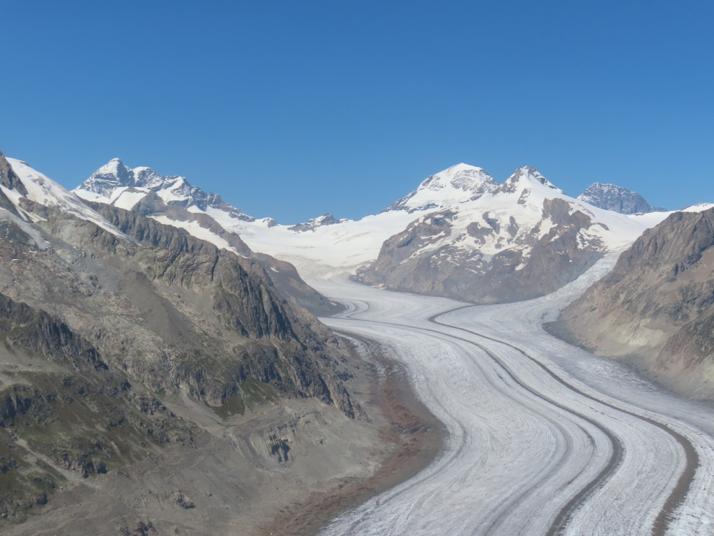 Aletschgletscher mit Jungfrau und Mönch